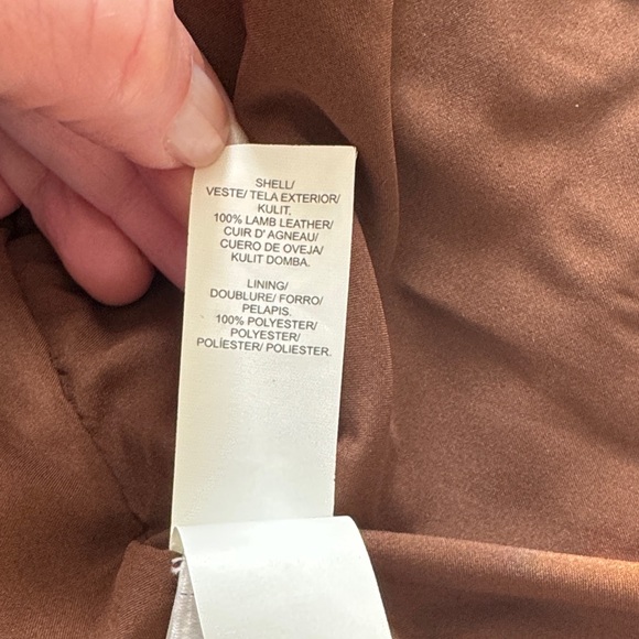 Lucky Brand Tan/Brown Leather Jacket-excellent condition - Picture 7 of 7